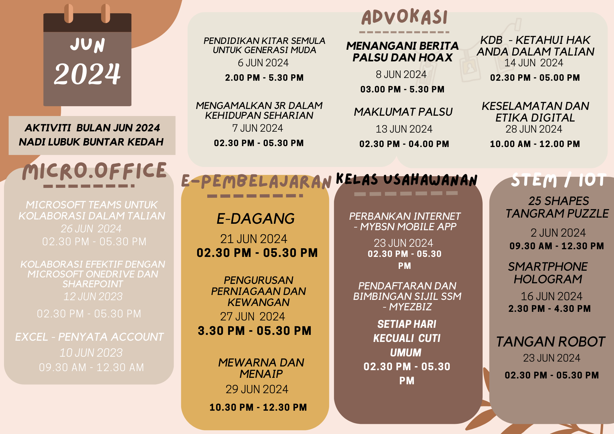 Cute Korean Vibe Room Illustration Class Schedule 2